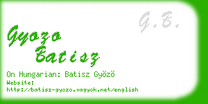 gyozo batisz business card