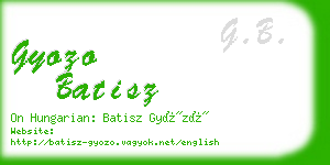 gyozo batisz business card